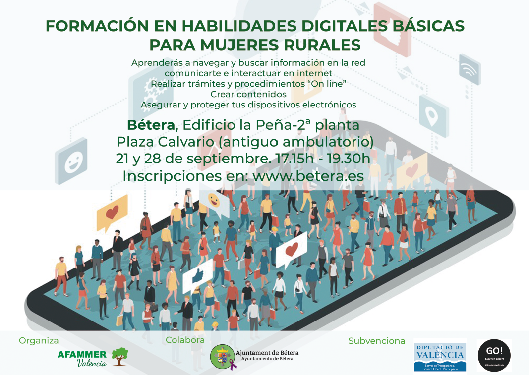 Afammer València inicia a Bétera el cicle de cursos sobre Habilitats Digitals Bàsiques València