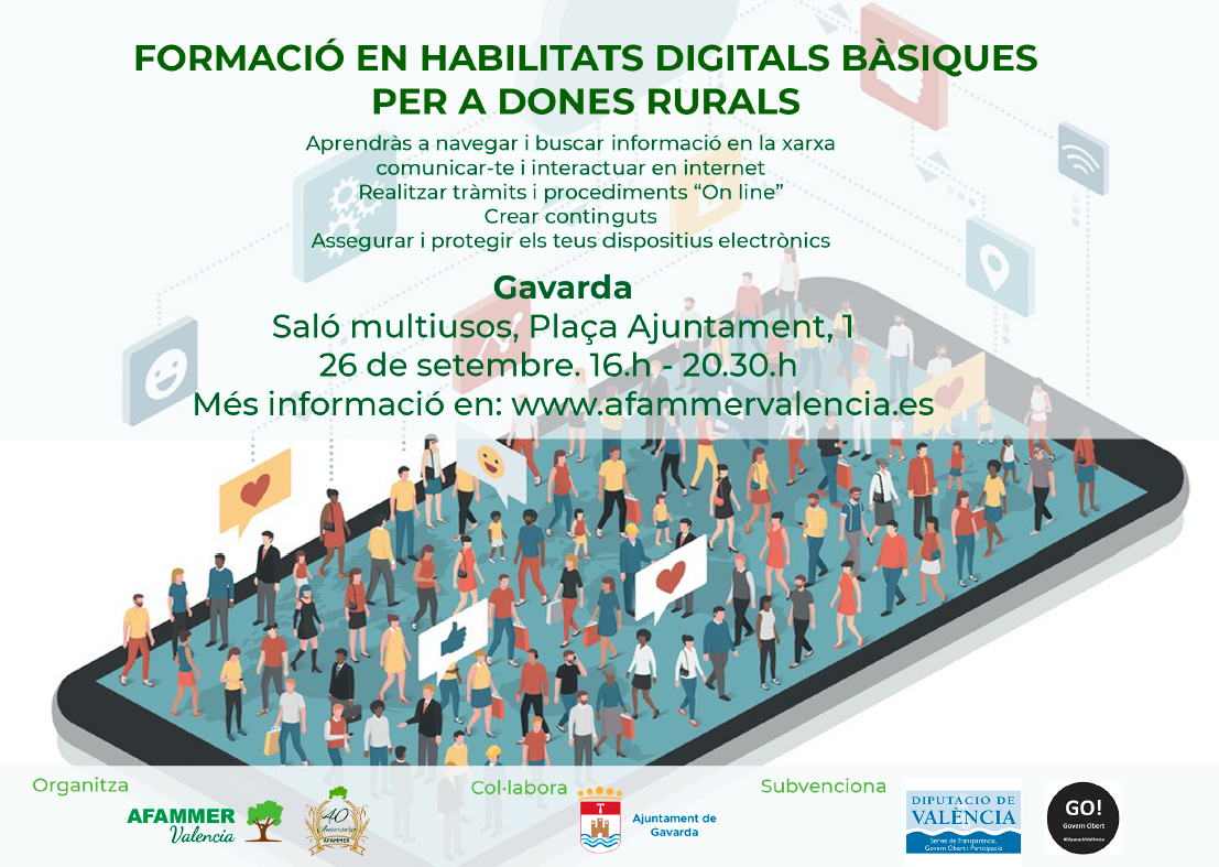 Curso gratuito sobre Habilidades Digitales Básicas en Gavarda