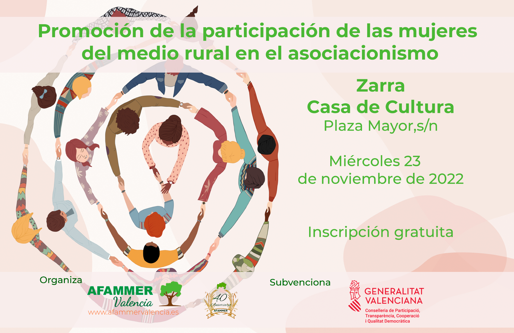 Afammer València organitza a Zarra un nou taller de Promoció de la Participació de les Dones del Medi rural en l’Associacionisme