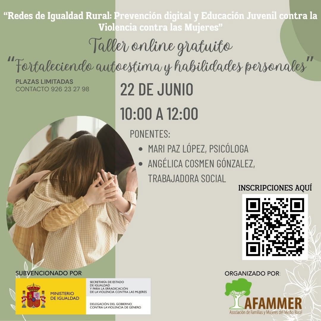 Taller gratuito online Fortaleciendo autoestima y habilidades personales